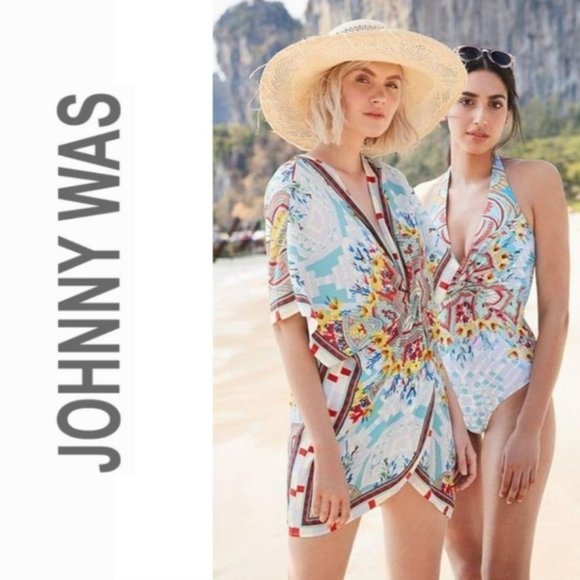 NWT Johnny Was Elena Twist One-Piece Swimsuit, Size XS - Picture 3 of 16